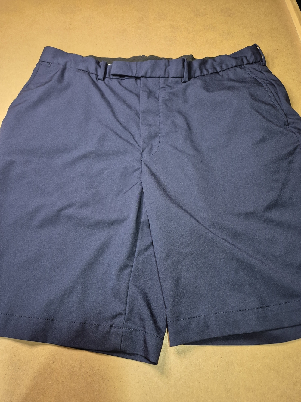 RLX Ralph Lauren Navy Flat-Front Performance Shorts 4153/650